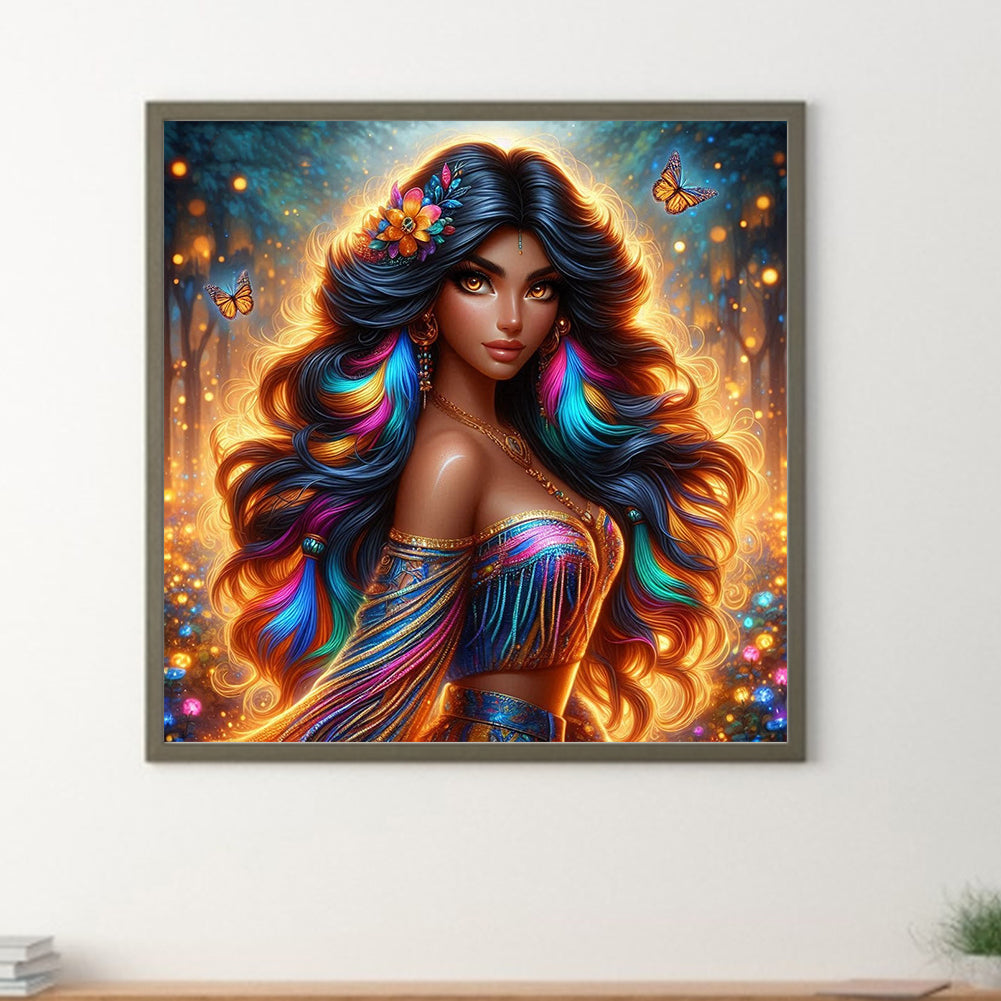 Backlight Goddess - Full Round Drill Diamond Painting 40*40CM