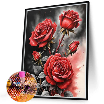 Red Rose - Full Round Drill Diamond Painting 40*50CM