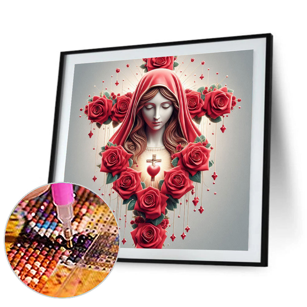 Faith Cross - Full Round Drill Diamond Painting 40*40CM