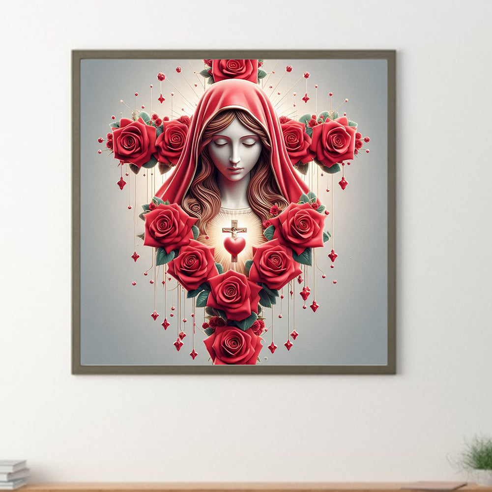 Faith Cross - Full Round Drill Diamond Painting 40*40CM