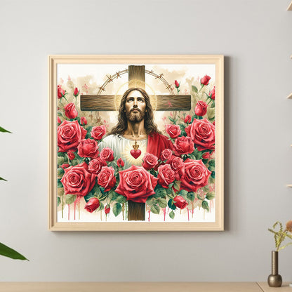 Cross Jesus - Full Round Drill Diamond Painting 40*40CM