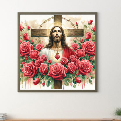 Cross Jesus - Full Round Drill Diamond Painting 40*40CM