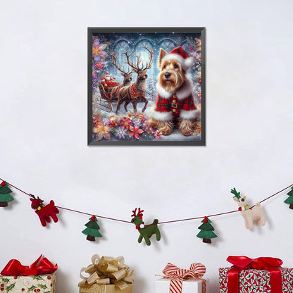 Christmas Puppy - Full Round Drill Diamond Painting 40*40CM