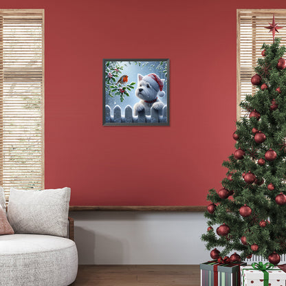 Christmas Puppy - Full Round Drill Diamond Painting 40*40CM