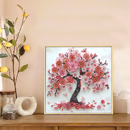 Paper Drawing Tree Of Life - Special Shaped Drill Diamond Painting 30*30CM