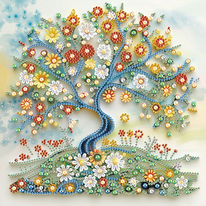 Paper Drawing Tree Of Life - Special Shaped Drill Diamond Painting 30*30CM