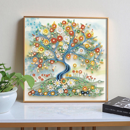 Paper Drawing Tree Of Life - Special Shaped Drill Diamond Painting 30*30CM