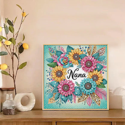 Flowers - Special Shaped Drill Diamond Painting 30*30CM