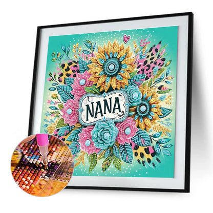 Flowers - Special Shaped Drill Diamond Painting 30*30CM