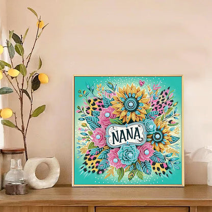 Flowers - Special Shaped Drill Diamond Painting 30*30CM