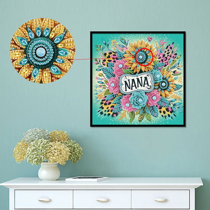 Flowers - Special Shaped Drill Diamond Painting 30*30CM