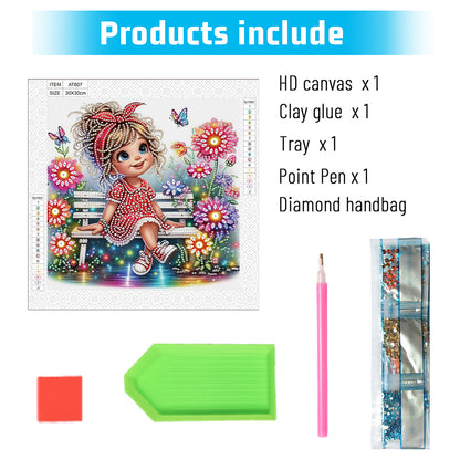 Cute Little Girl - Special Shaped Drill Diamond Painting 30*30CM