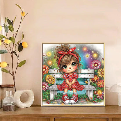 Cute Little Girl - Special Shaped Drill Diamond Painting 30*30CM