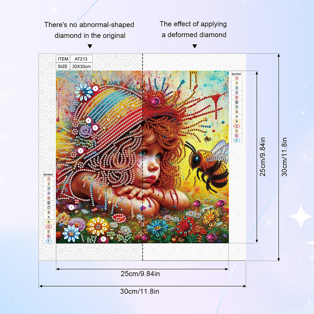 Cute Little Girl - Special Shaped Drill Diamond Painting 30*30CM