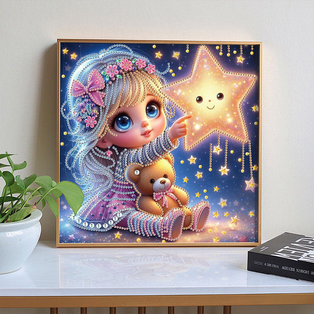 Cute Little Girl - Special Shaped Drill Diamond Painting 30*30CM