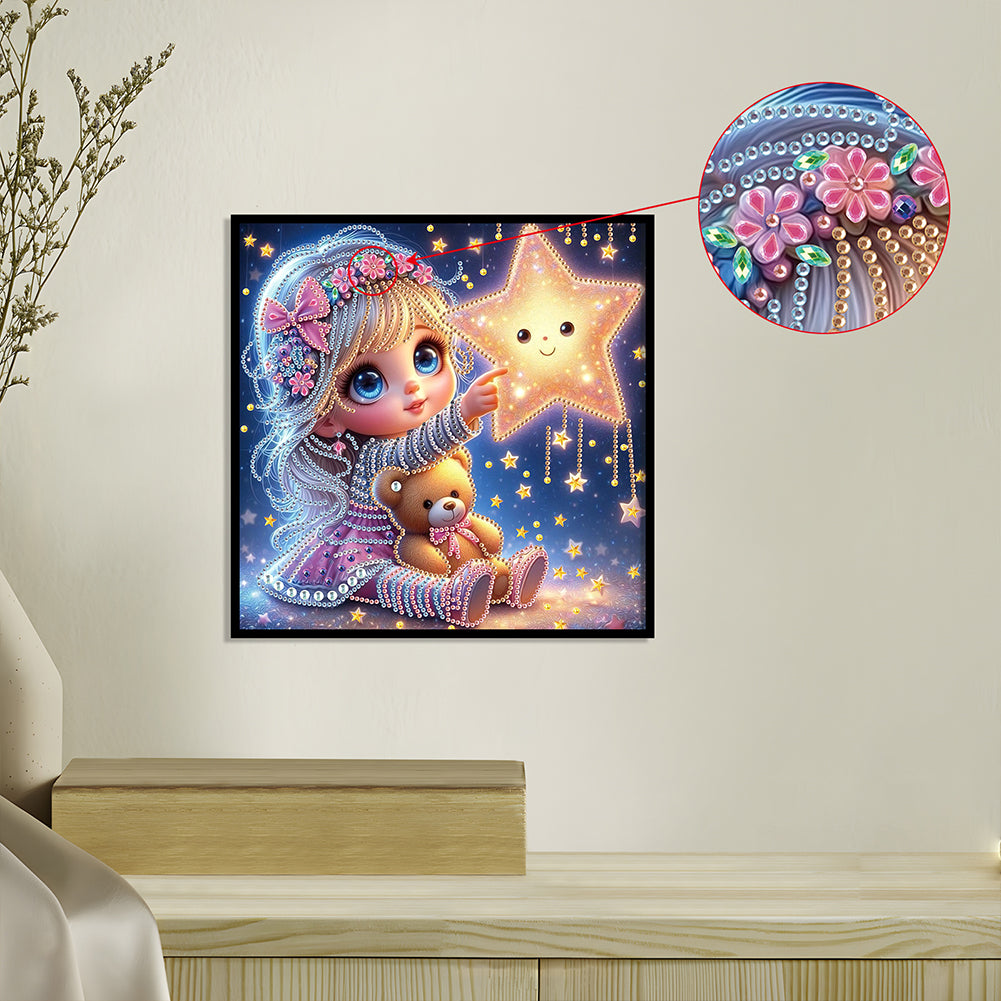 Cute Little Girl - Special Shaped Drill Diamond Painting 30*30CM