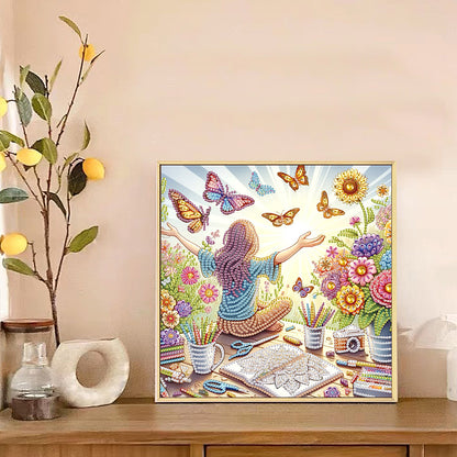 Cute Little Girl - Special Shaped Drill Diamond Painting 30*30CM