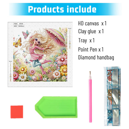 Cute Little Girl - Special Shaped Drill Diamond Painting 30*30CM