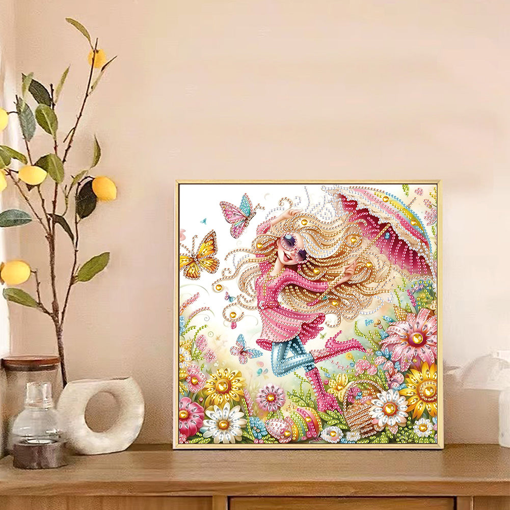 Cute Little Girl - Special Shaped Drill Diamond Painting 30*30CM