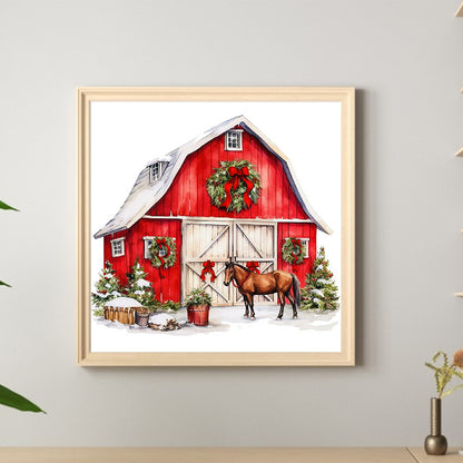 Christmas House - Full Round Drill Diamond Painting 40*40CM