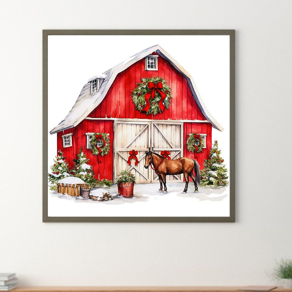 Christmas House - Full Round Drill Diamond Painting 40*40CM