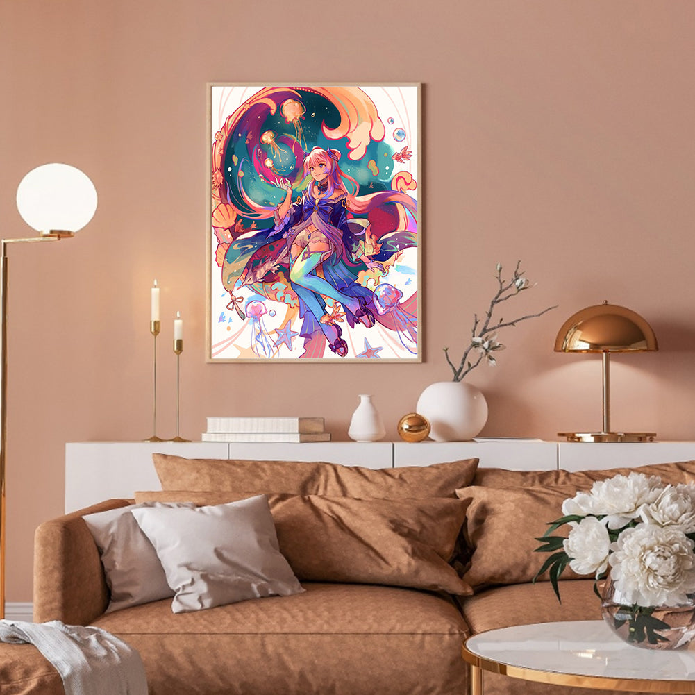 Genshin Impact Lisa - Full Round Drill Diamond Painting 30*40CM