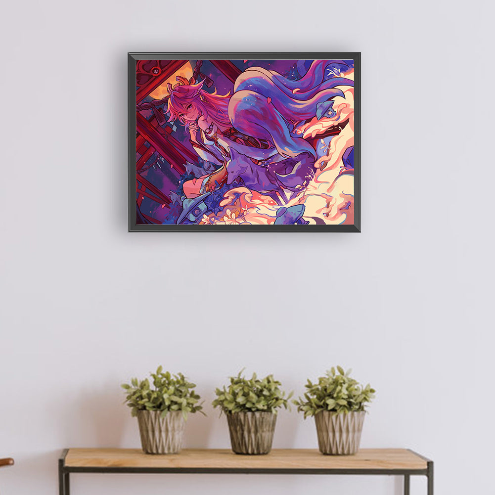 Original God: Yae Goddess - Full Round Drill Diamond Painting 40*30CM