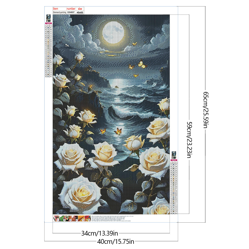 Fantasy Flowers - Full Round Drill Diamond Painting 40*65CM