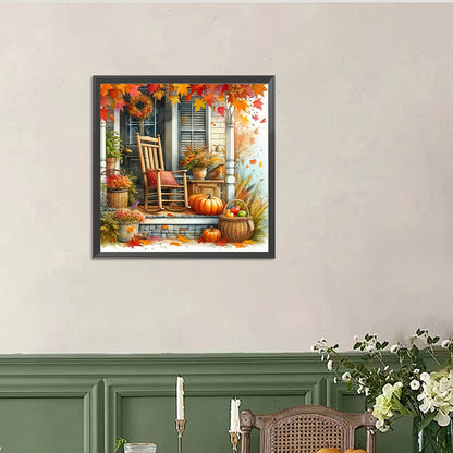 Autumn Courtyard - Full Round Drill Diamond Painting 40*40CM