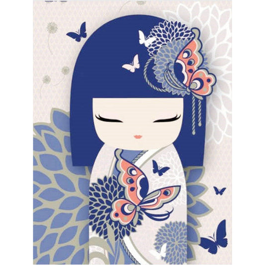 Japanese Style Illustration Girl - Full Round Drill Diamond Painting 30*40CM