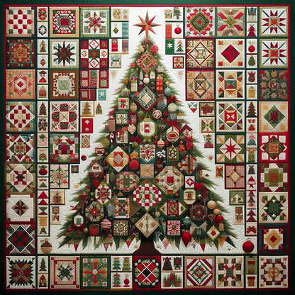 Fabric Christmas Tree - Full Round Drill Diamond Painting 50*50CM