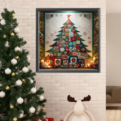 Candle Cloth Christmas Tree - Full Round Drill Diamond Painting 50*50CM