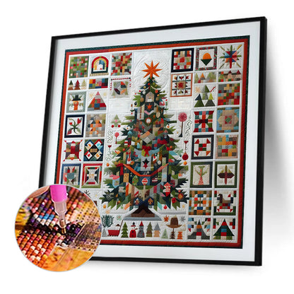 Embroidered Christmas Tree - Full Round Drill Diamond Painting 50*50CM