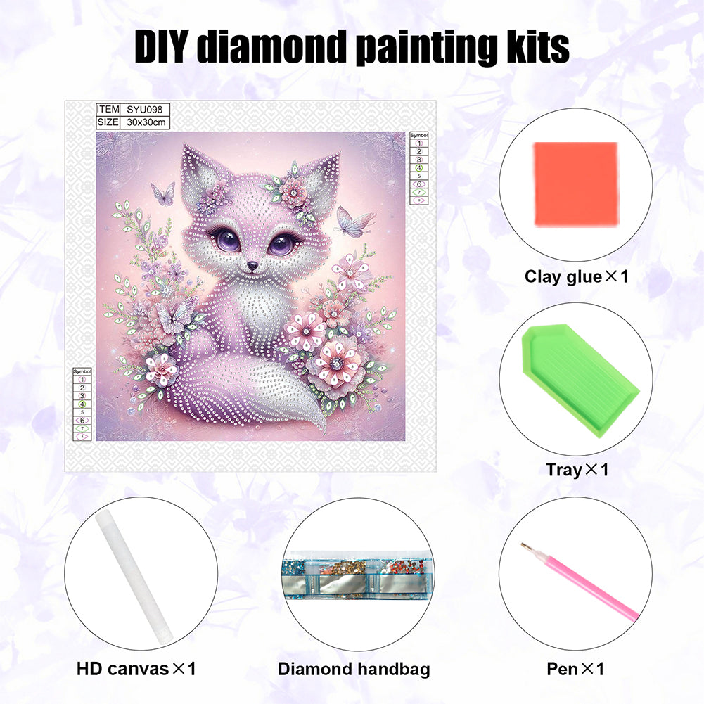 Fox - Special Shaped Drill Diamond Painting 30*30CM