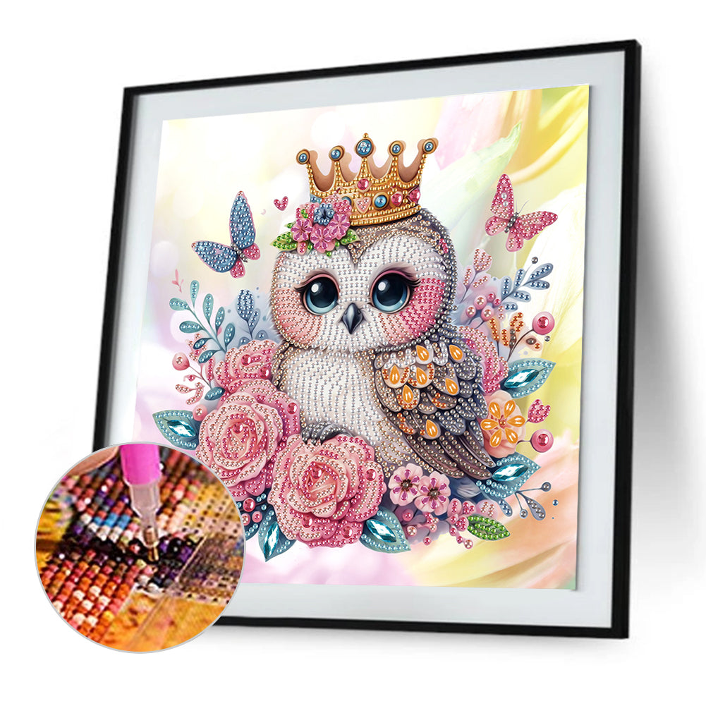 Owl - Special Shaped Drill Diamond Painting 30*30CM