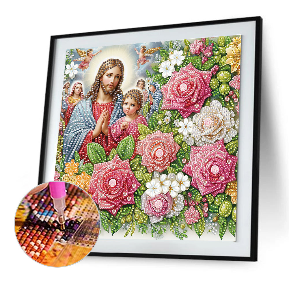 Our Lady Of Jesus - Special Shaped Drill Diamond Painting 30*30CM