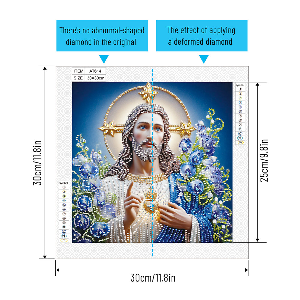 Our Lady Of Jesus - Special Shaped Drill Diamond Painting 30*30CM