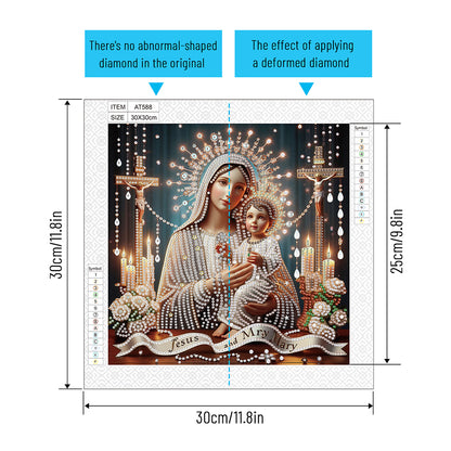 Our Lady Of Jesus - Special Shaped Drill Diamond Painting 30*30CM