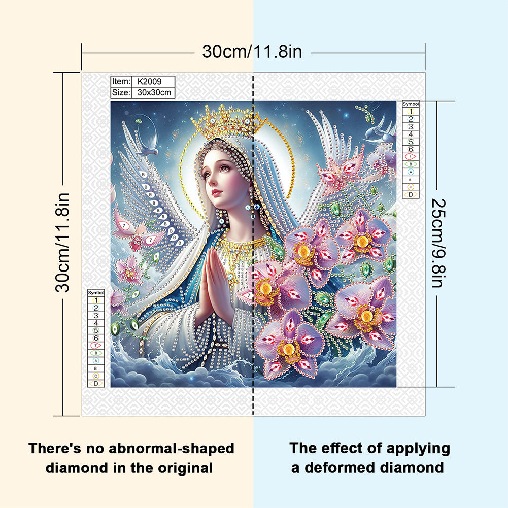 Our Lady Of Jesus - Special Shaped Drill Diamond Painting 30*30CM