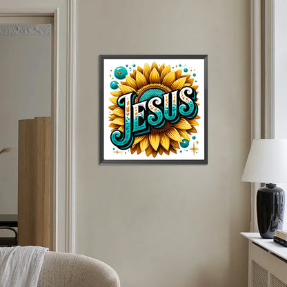 Sunflower Jesus - Full Round Drill Diamond Painting 30*30CM