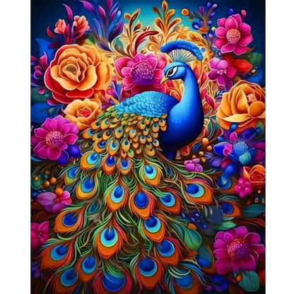 Peacock - Full Round Drill Diamond Painting 40*50CM