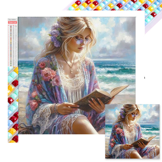 Beach Woman - Full Square Drill Diamond Painting 40*40CM