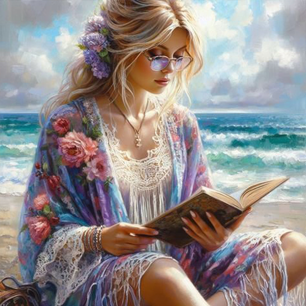 Beach Woman - Full Square Drill Diamond Painting 40*40CM