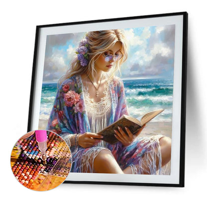 Beach Woman - Full Square Drill Diamond Painting 40*40CM
