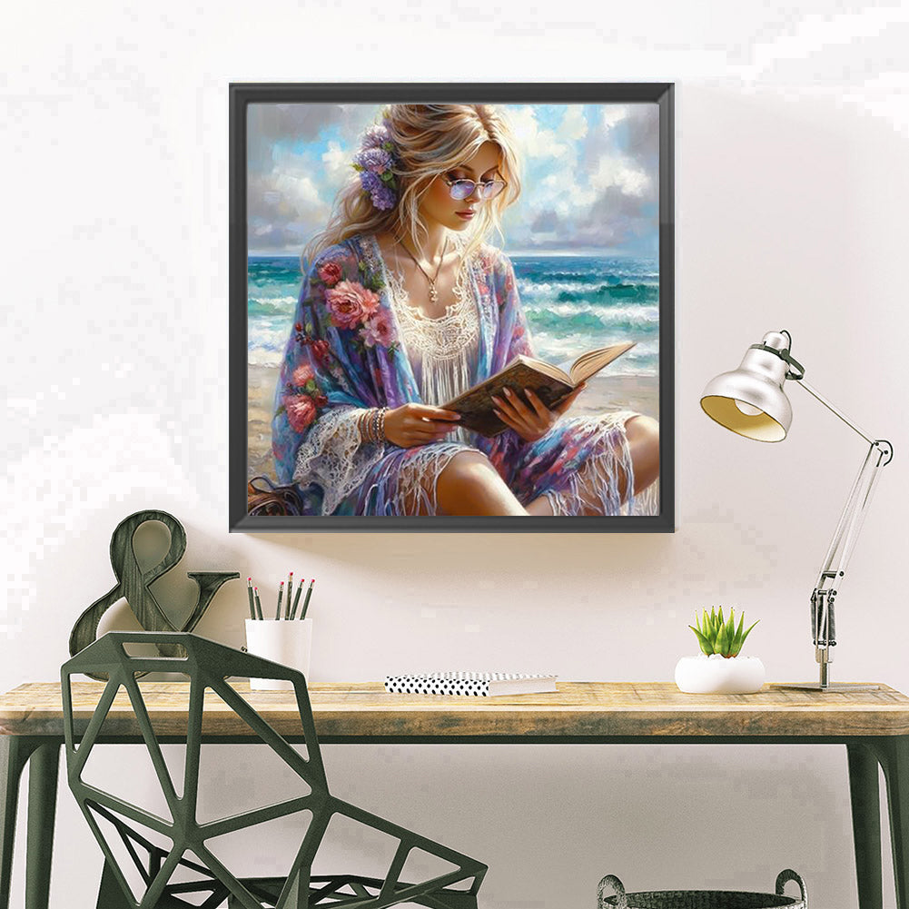 Beach Woman - Full Square Drill Diamond Painting 40*40CM