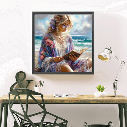 Beach Woman - Full Square Drill Diamond Painting 40*40CM