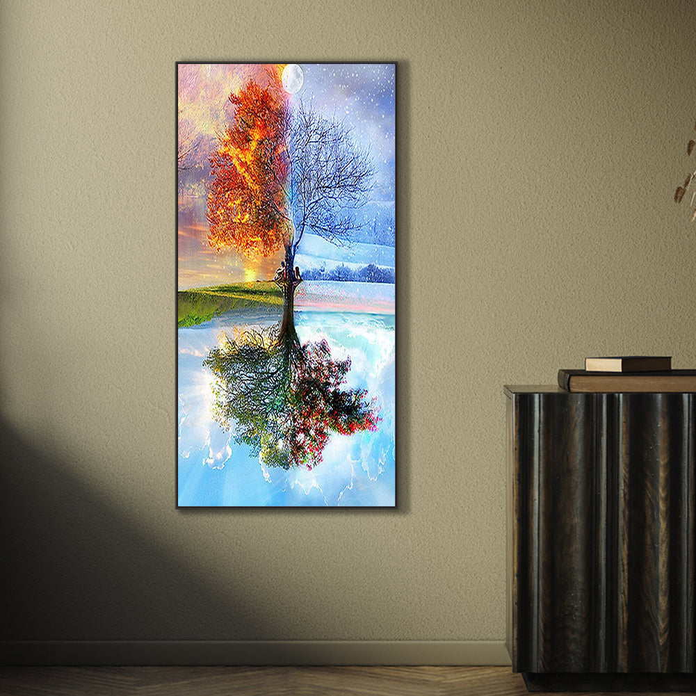 Four Seasons Tree - Full Round Drill Diamond Painting 45*85CM