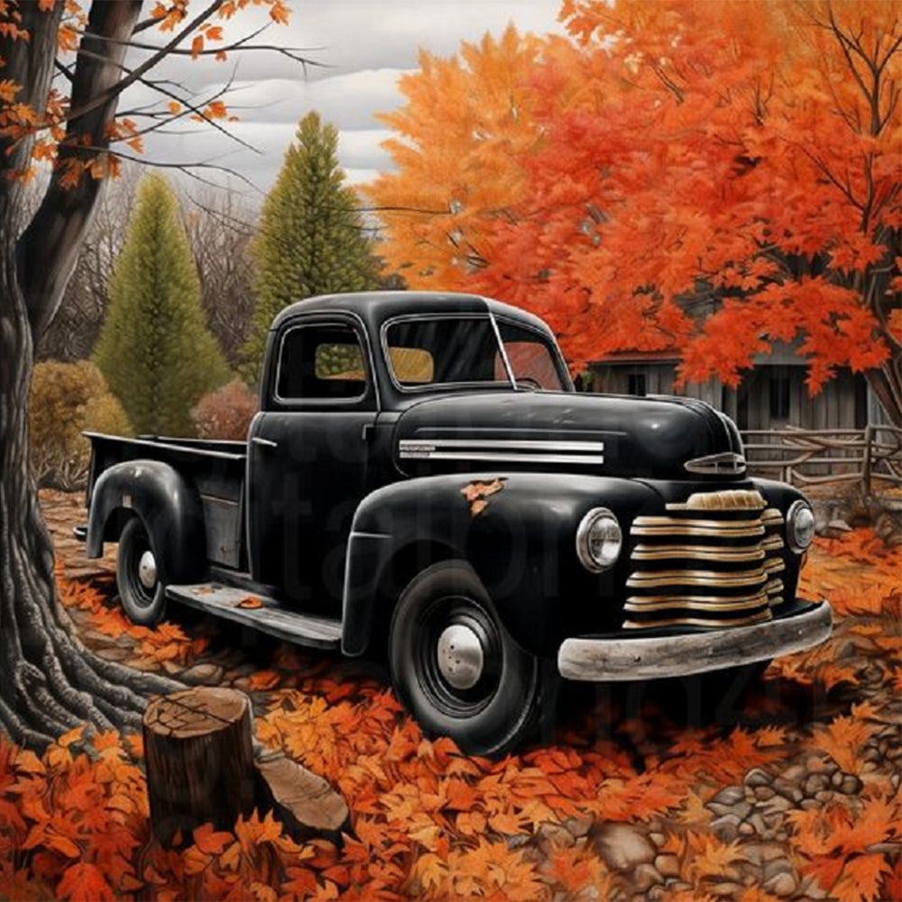 Woods Classic Car - Full Round Drill Diamond Painting 40*40CM