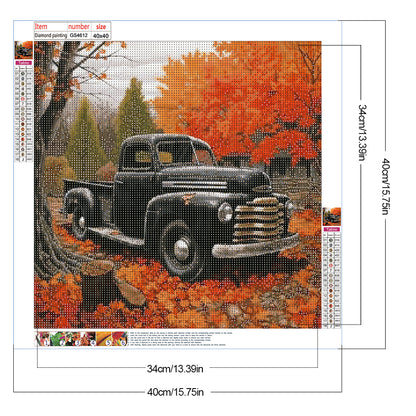 Woods Classic Car - Full Round Drill Diamond Painting 40*40CM