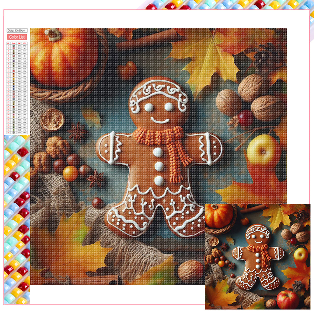 Gingerbread Man - Full Square Drill Diamond Painting 30*30CM